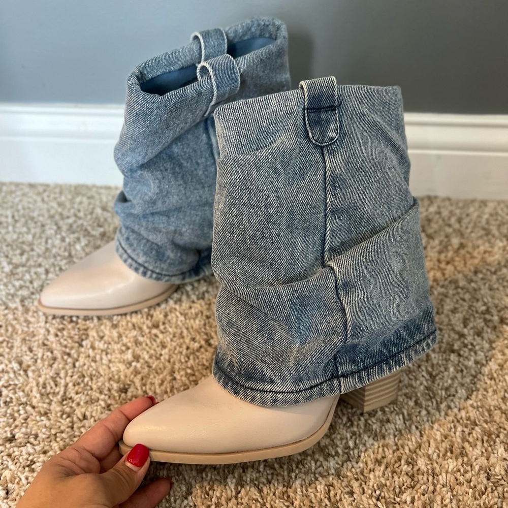 Steve Madden Blue Denim Boots